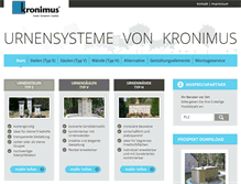 Tablet Screenshot of kronimus-urnenwandsysteme.de